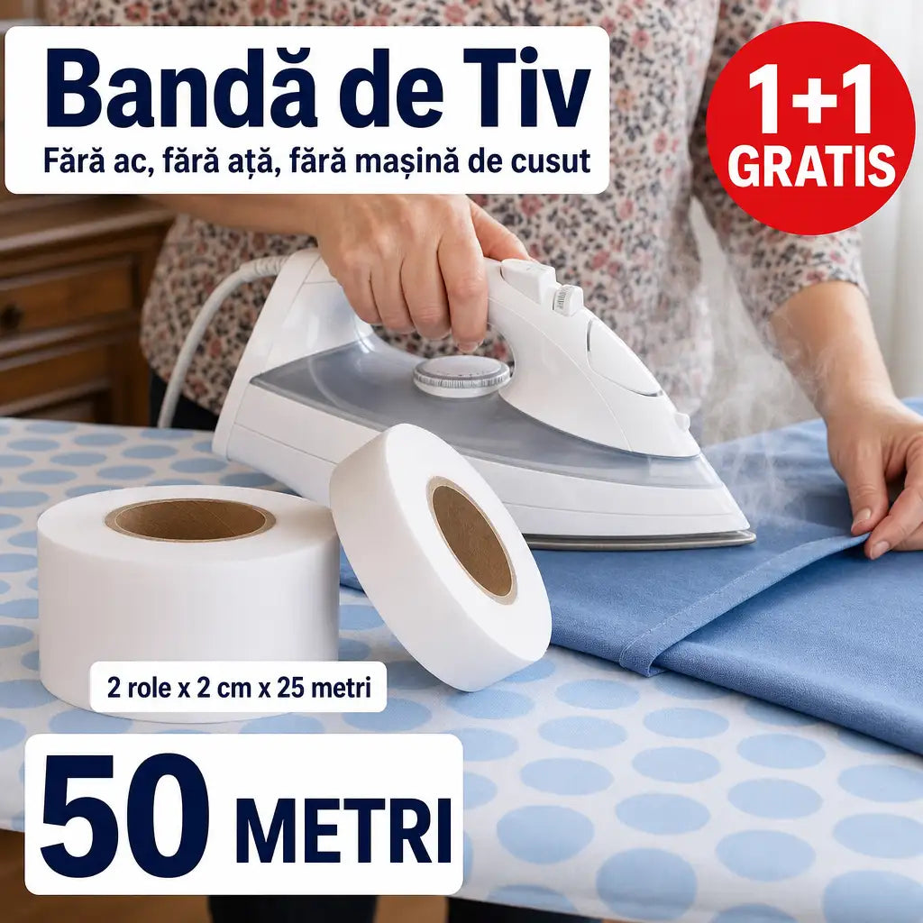 Bandă de Tiv 1+1 GRATIS (50 m) - CusutZero™